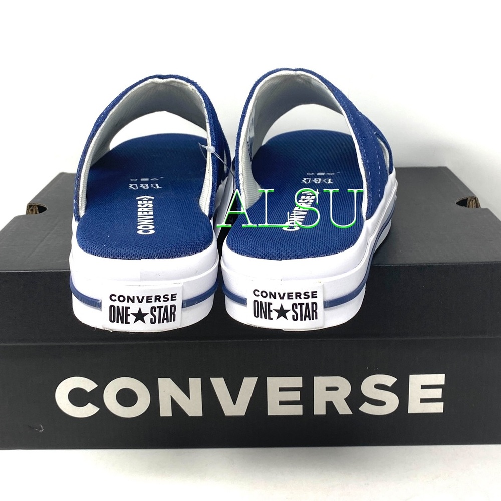 Converse One Star Sandal Slides Sip Navy Suede Women’s Sizes 564147C - Picture 6 of 12